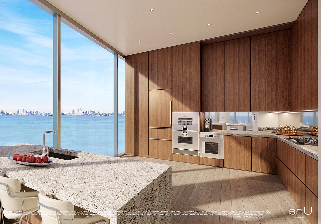 Una Residences Kitchen View Rendering