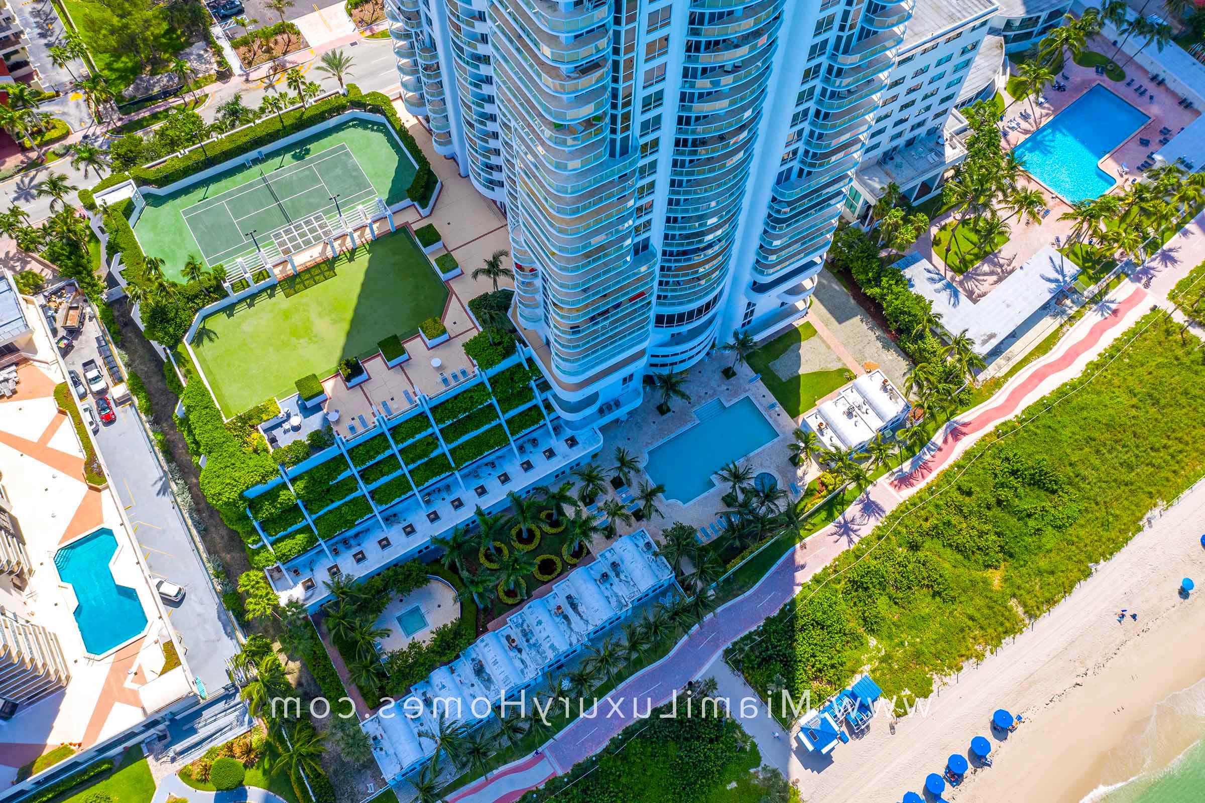 Aerial View of Akoya Condo Amenities