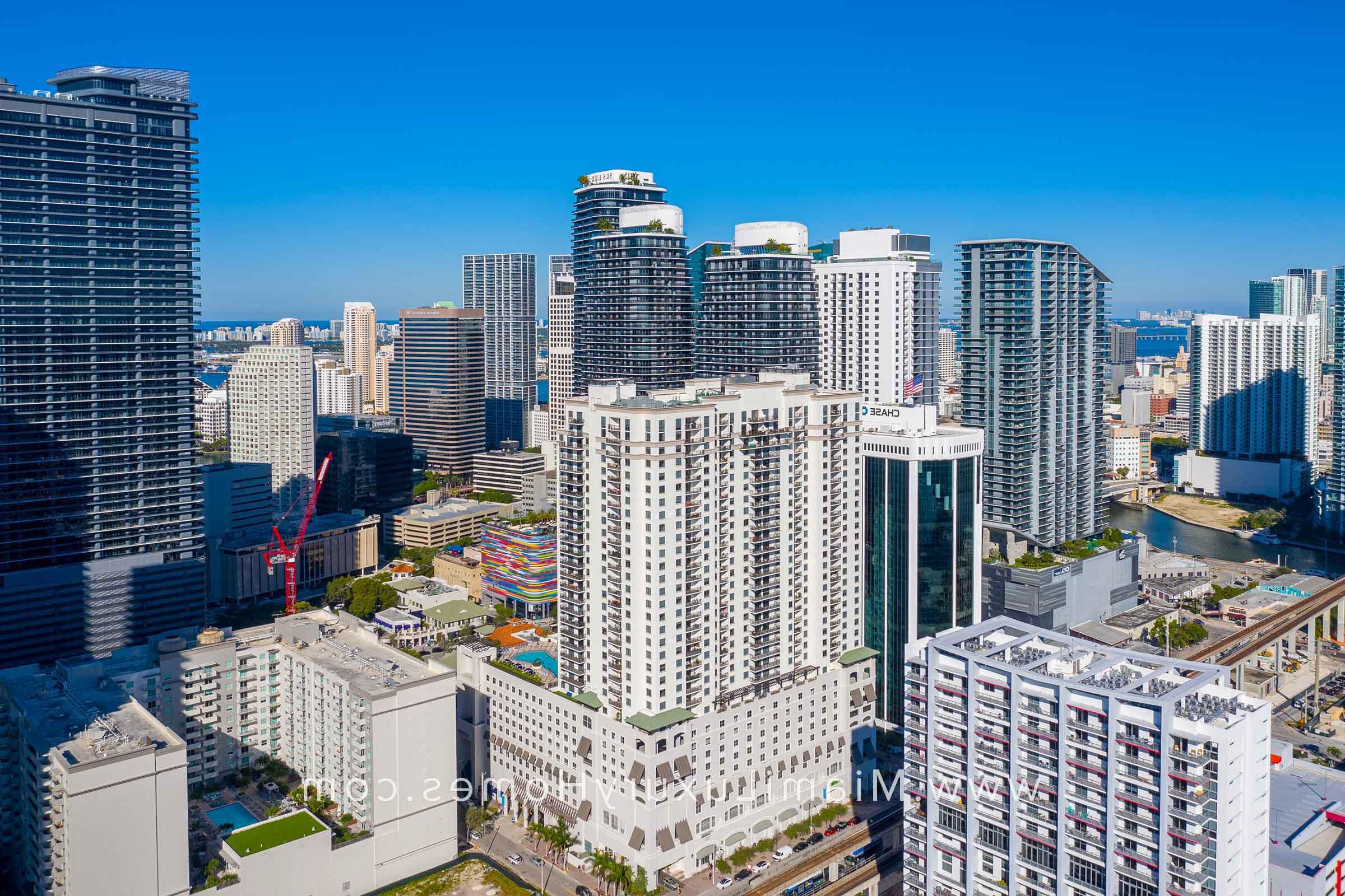 Aerial View of Nine at Mary Brickell Village